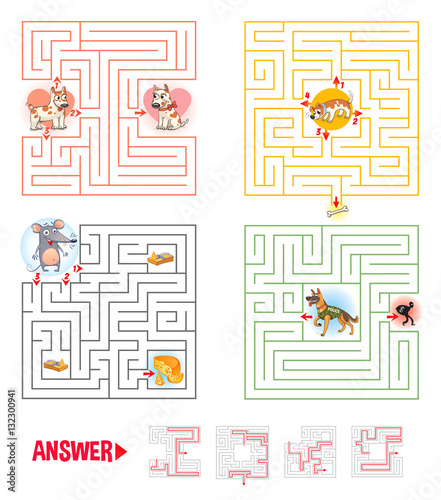 Help the character to find a way out of the maze