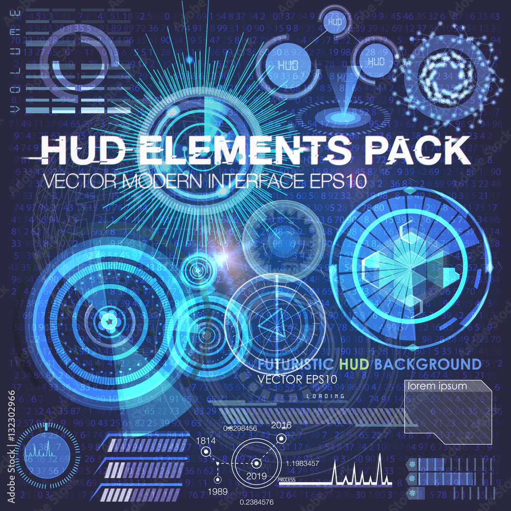 HUD background outer space. infographic elements. futuristic user interface. Vector science Polygonal background. Futuristic HUD background. Vector science abstract matrix background binary code