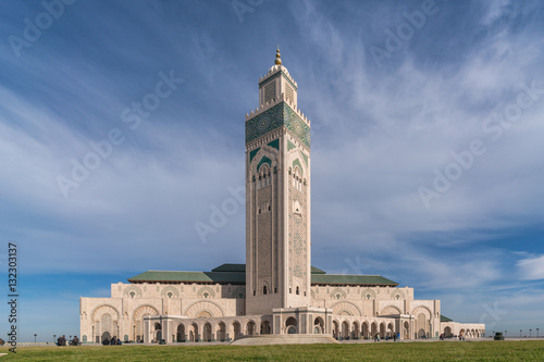 Architectural detail of the The Hassan II Mosque, Casablanca
