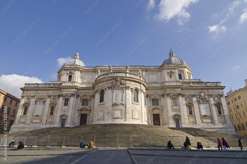 The back of Santa Maria Maggiore church in Rome, Italy