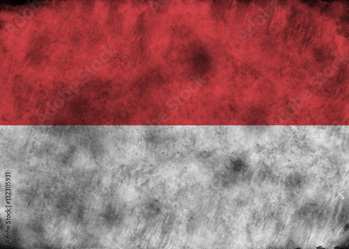 Grunge Monaco flag.