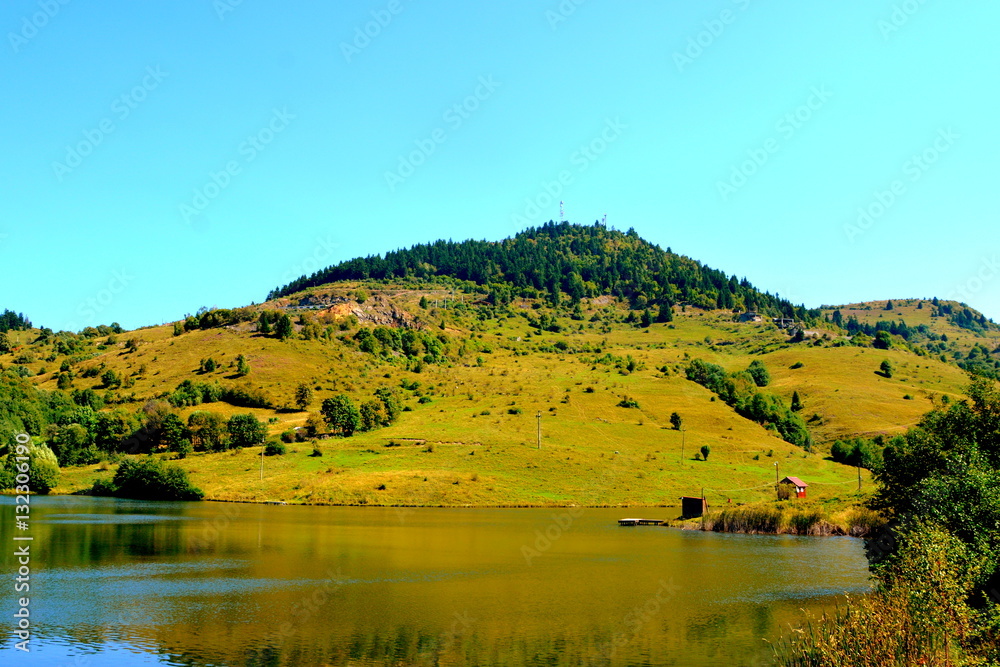 Landscape and lake in Apuseni Mouantains, transylvania, Romania.