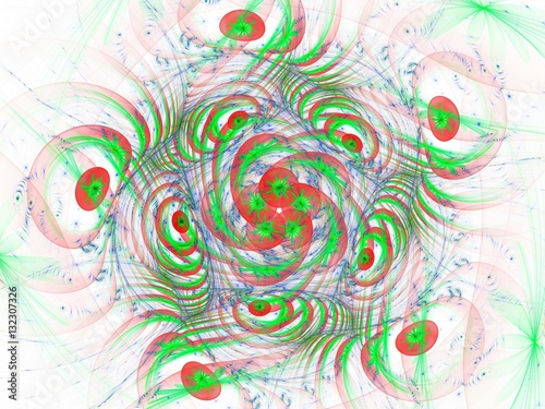 Colored abstract fractal pattern. Computer generated graphics.