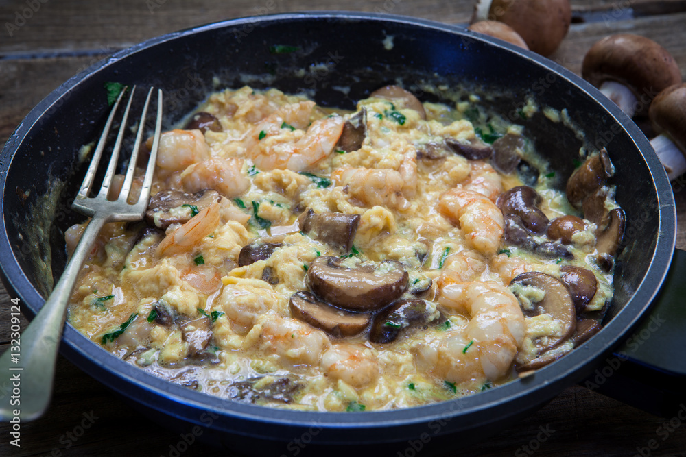 scrambled egg with mushrooms scrambled egg with mushrooms