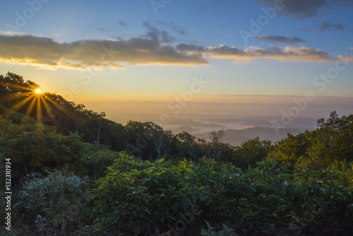 Sunrise over the Blue Ridge Mountains, North Carolina
