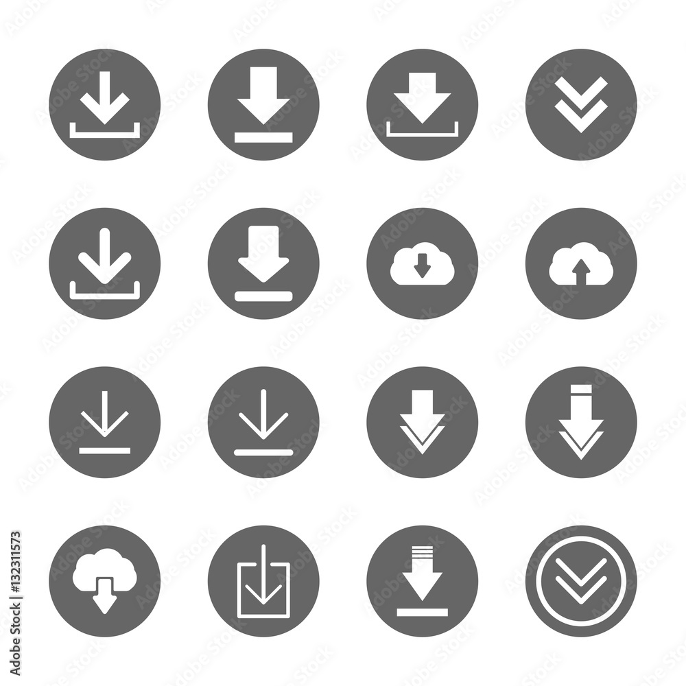 download icons set,vector Illustration EPS10 download icons set,vector Illustration EPS10