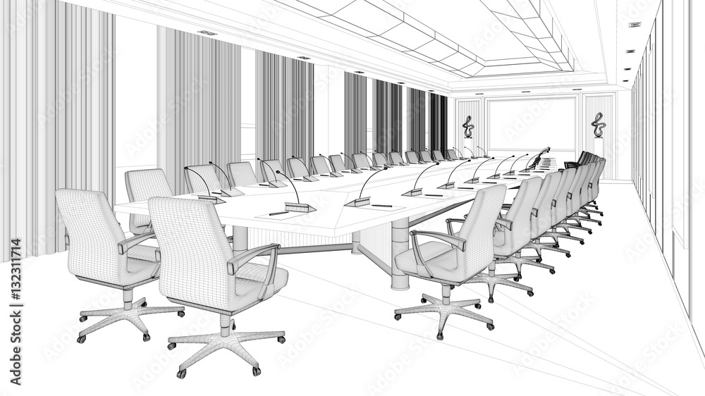 CAD Entwurf von Konferenzraum CAD Entwurf von Konferenzraum