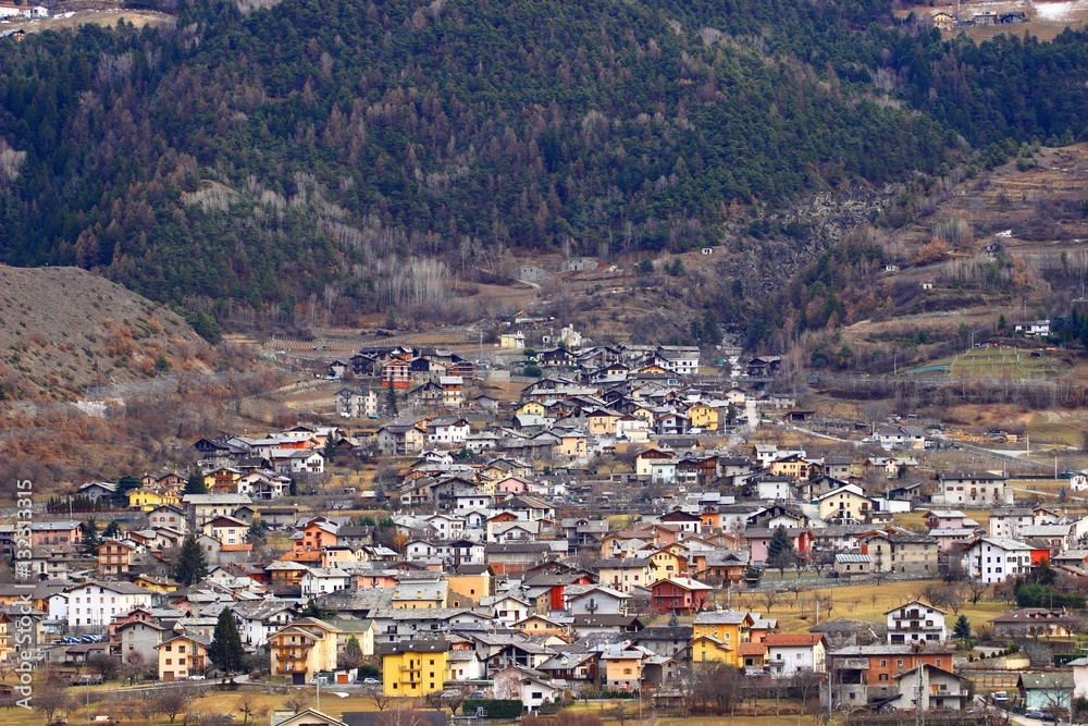 Village in Aosta valley region in Italy
