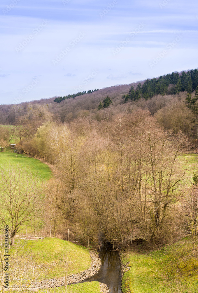 Fototapeta premium view down to a valley