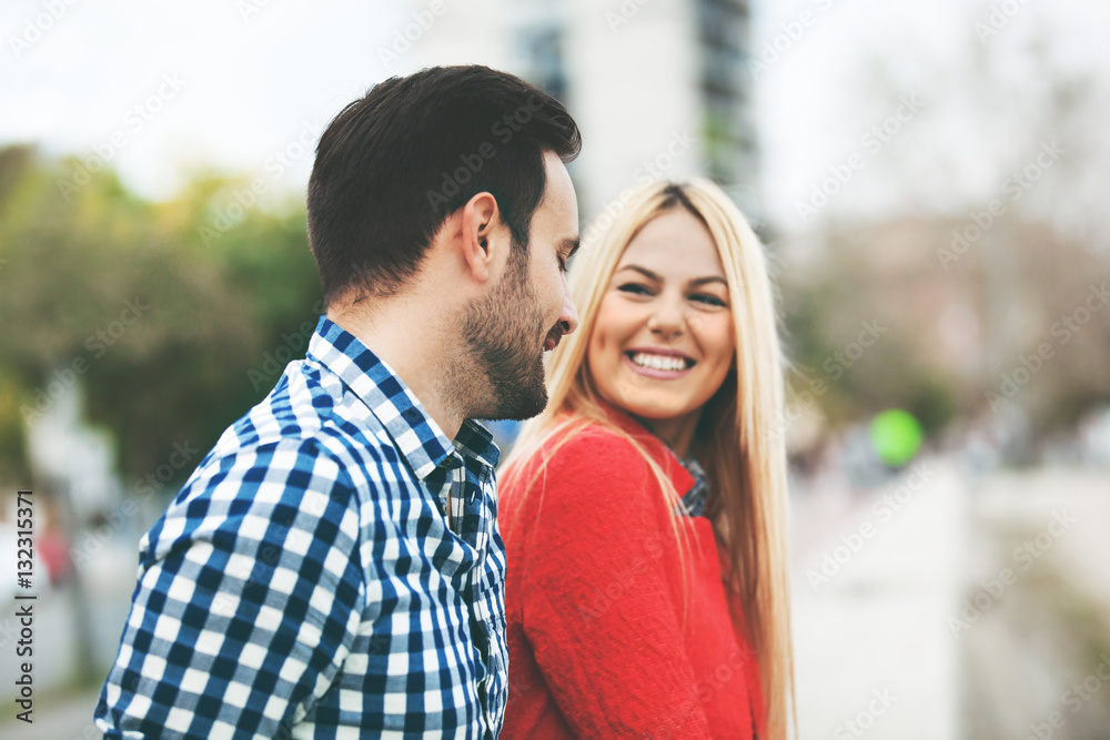 Couple enjoying outside Couple enjoying outside