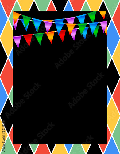 Carnival celebration party harlequin background