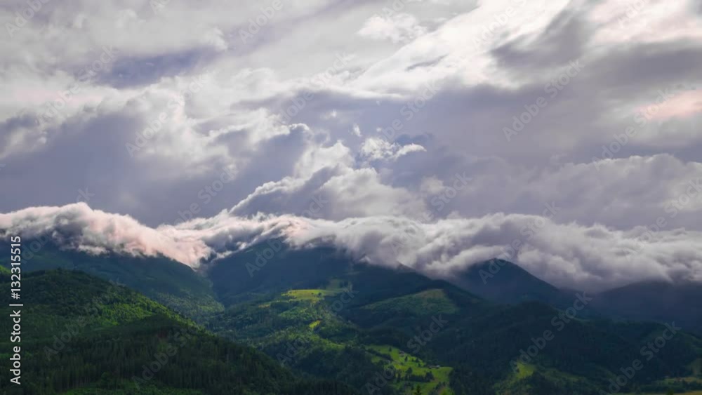 Fantastic Mountain Landscape with Fast Fluffy Clouds and Fog. Timelapse. 4K.
Fantastic Mountain Landscape with Fast Fluffy Clouds and Fog. Timelapse. 4K.