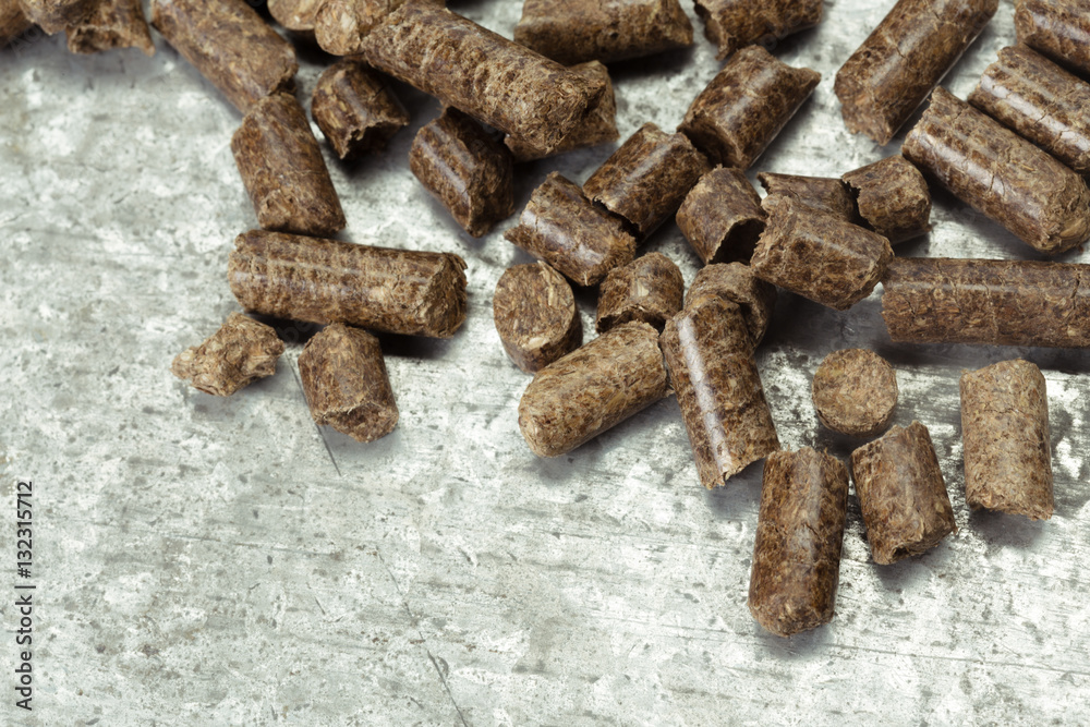 Fototapeta premium Resource. Pellets on the table