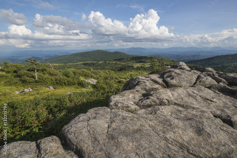 View from one of the many rocky summits of Grayson Highlands State Park, Virginia View from one of the many rocky summits of Grayson Highlands State Park, Virginia
