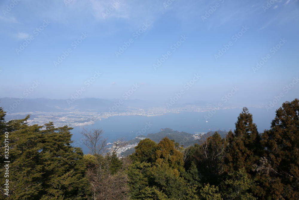 宮島弥山頂上からの景色