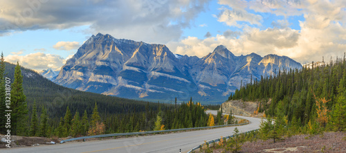 View from the road on the Canadian Rockies, Icefield Parkway, Alberta, Canada
 photo