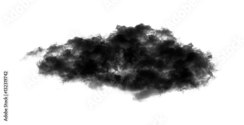 Black clouds on a white background