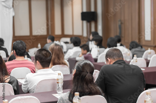 Business concept : asia people listen in business seminar presen