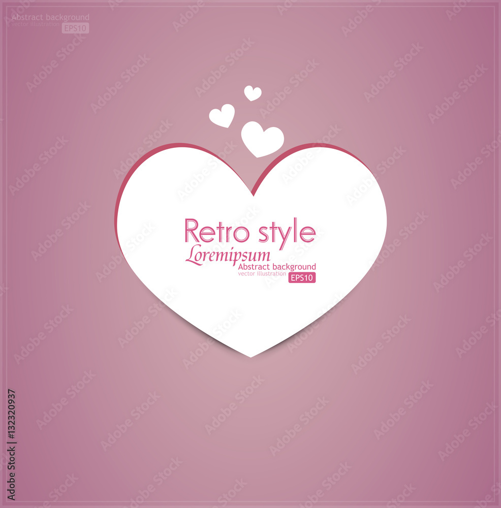 Valentine's Day. Vector background. Gift card.