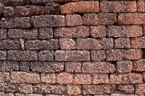 Old red brick wall texture background