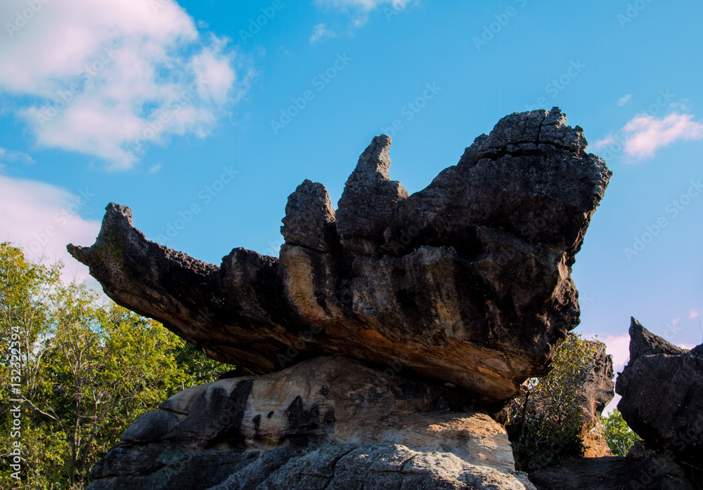 stone mountain phu pha thoep National Park,Mukdahan Province,Thailand