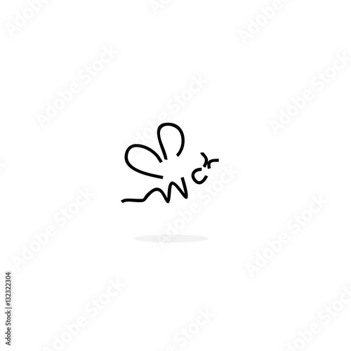 bee icon vector
