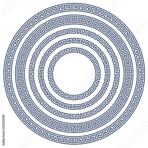 Round frame with greek pattern