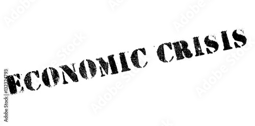 Economic Crisis rubber stamp. Grunge design with dust scratches. Effects can be easily removed for a clean, crisp look. Color is easily changed.