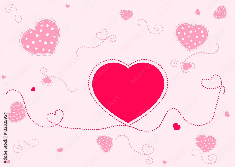 Vector background full of hearts