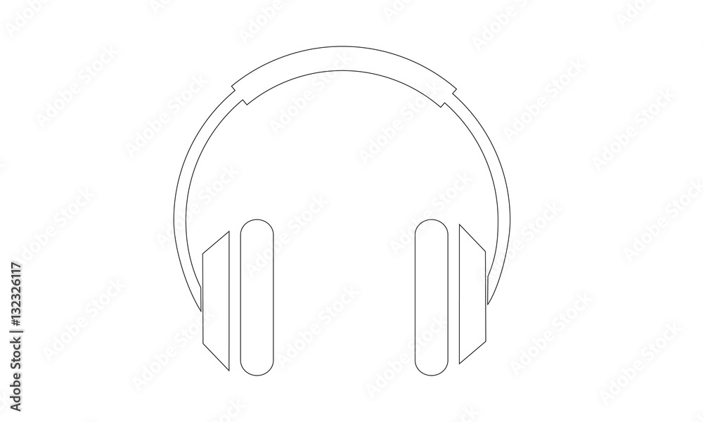 Vektor - Kopfhörer (Kontur) / Vector - Headphones (Outline) Vektor - Kopfhörer (Kontur) / Vector - Headphones (Outline)