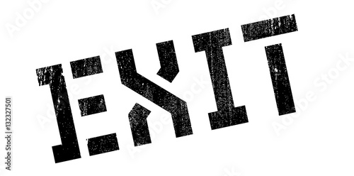 Exit rubber stamp. Grunge design with dust scratches. Effects can be easily removed for a clean, crisp look. Color is easily changed.