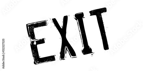 Exit rubber stamp. Grunge design with dust scratches. Effects can be easily removed for a clean, crisp look. Color is easily changed.