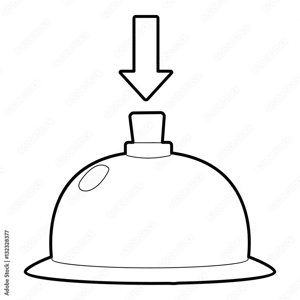 Table call icon, outline style Table call icon, outline style