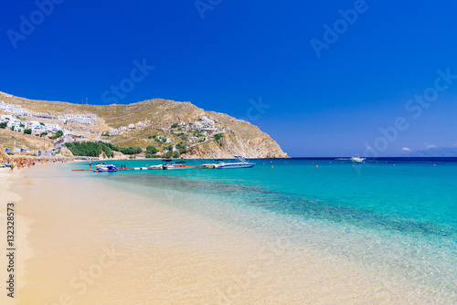 Fototapeta Naklejka Na Ścianę i Meble -  Beach on Mykonos, Greece