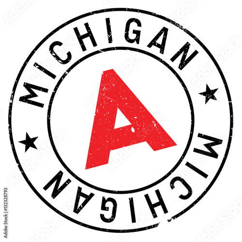 Michigan stamp rubber grunge