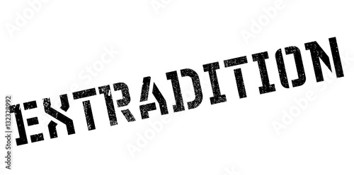 Extradition rubber stamp. Grunge design with dust scratches. Effects can be easily removed for a clean, crisp look. Color is easily changed.