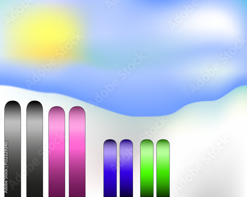 Ski bei Sonnenschein