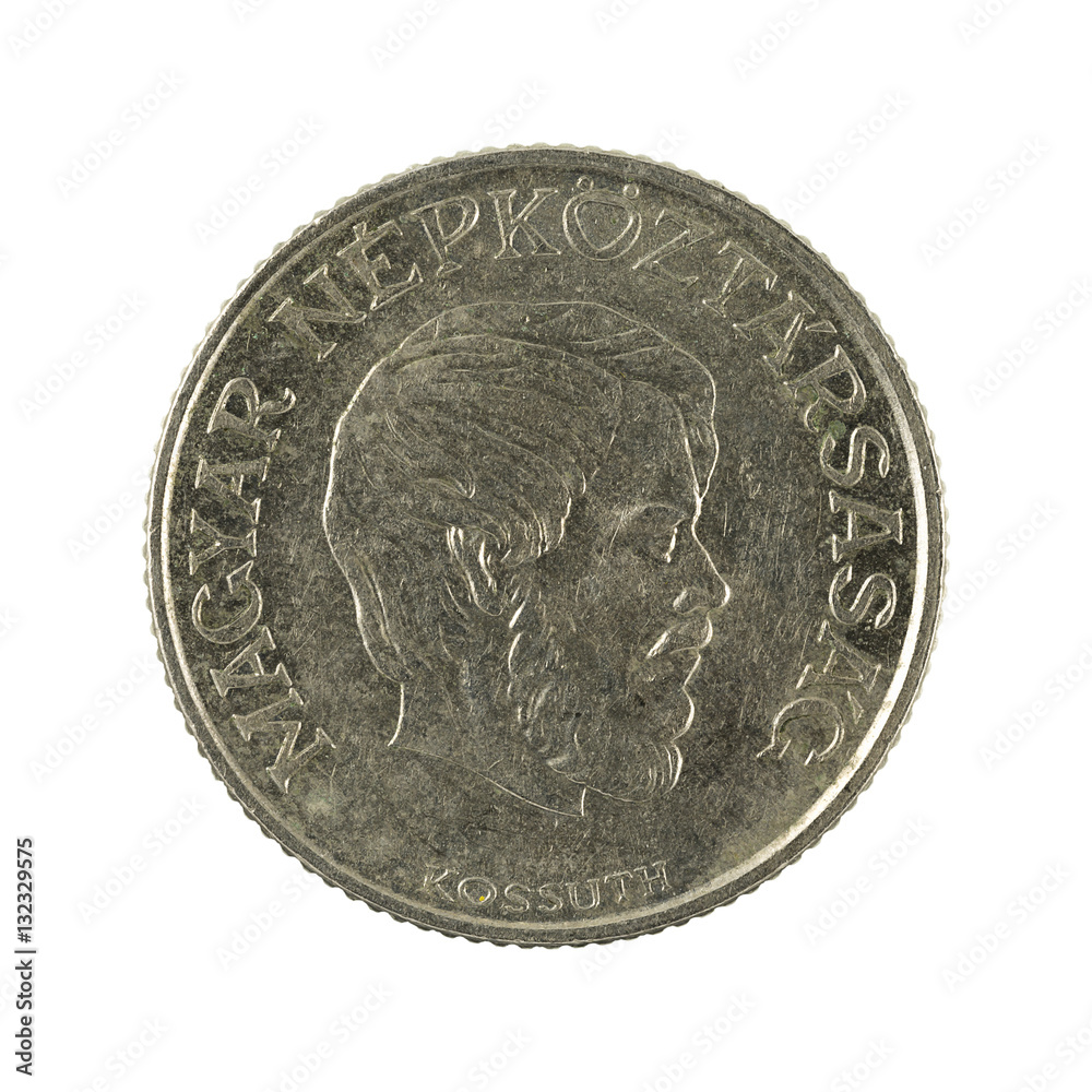 five hungarian forint coin (1983) isolated on white background five hungarian forint coin (1983) isolated on white background
