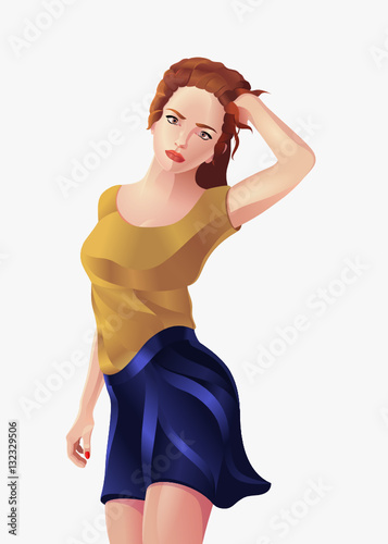 The young woman's portrait  