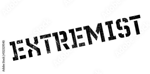 Extremist rubber stamp. Grunge design with dust scratches. Effects can be easily removed for a clean, crisp look. Color is easily changed.