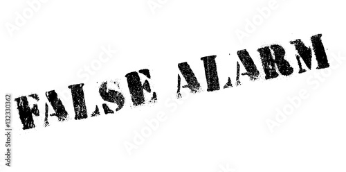 False Alarm rubber stamp. Grunge design with dust scratches. Effects can be easily removed for a clean, crisp look. Color is easily changed.