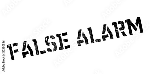 False Alarm rubber stamp. Grunge design with dust scratches. Effects can be easily removed for a clean, crisp look. Color is easily changed.