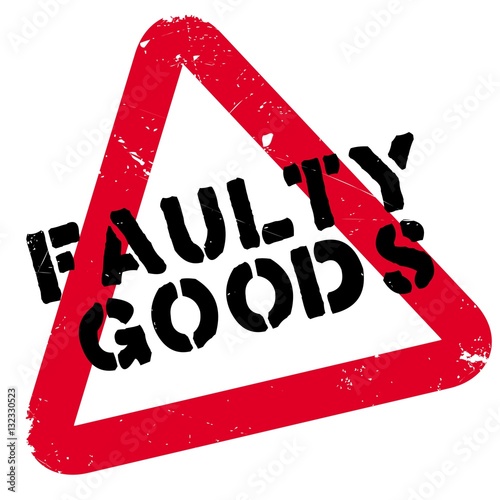 Faulty Goods rubber stamp. Grunge design with dust scratches. Effects can be easily removed for a clean, crisp look. Color is easily changed.