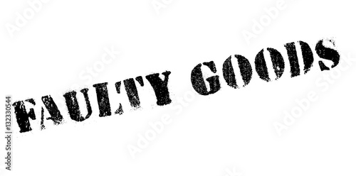 Faulty Goods rubber stamp. Grunge design with dust scratches. Effects can be easily removed for a clean, crisp look. Color is easily changed.