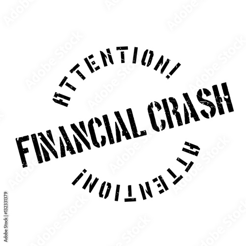 Financial Crash rubber stamp. Grunge design with dust scratches. Effects can be easily removed for a clean, crisp look. Color is easily changed.