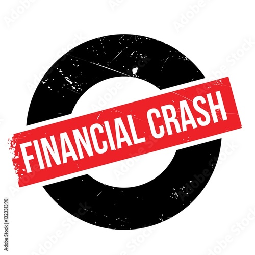 Financial Crash rubber stamp. Grunge design with dust scratches. Effects can be easily removed for a clean, crisp look. Color is easily changed.