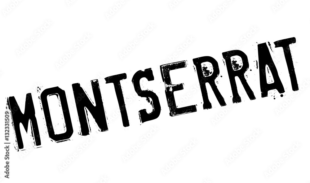 Montserrat stamp rubber grunge Montserrat stamp rubber grunge