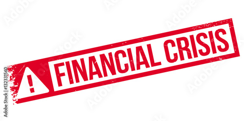 Financial Crisis rubber stamp. Grunge design with dust scratches. Effects can be easily removed for a clean, crisp look. Color is easily changed.