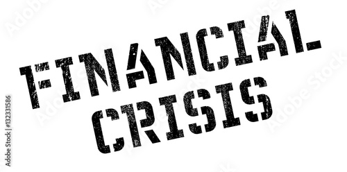 Financial Crisis rubber stamp. Grunge design with dust scratches. Effects can be easily removed for a clean, crisp look. Color is easily changed.