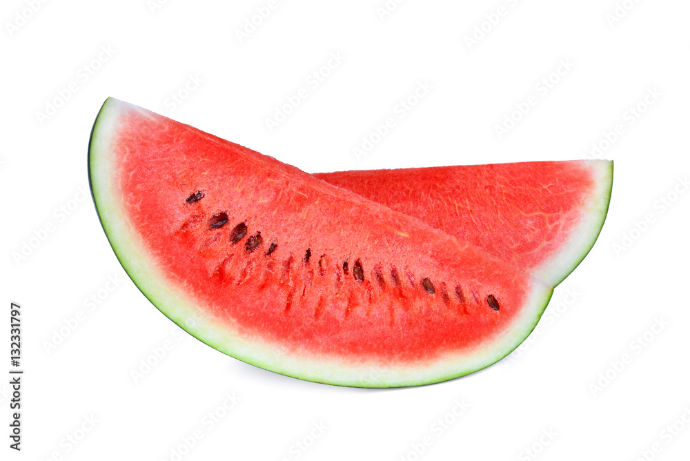 slice of fresh watermelon isolated on white background slice of fresh watermelon isolated on white background